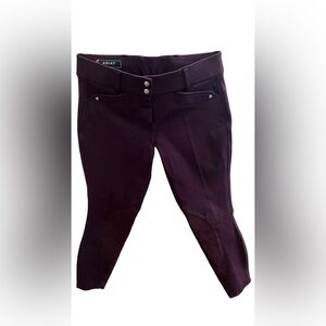 Ariat Heritage Equestrian Burgundy Riding Breeches Size 30R